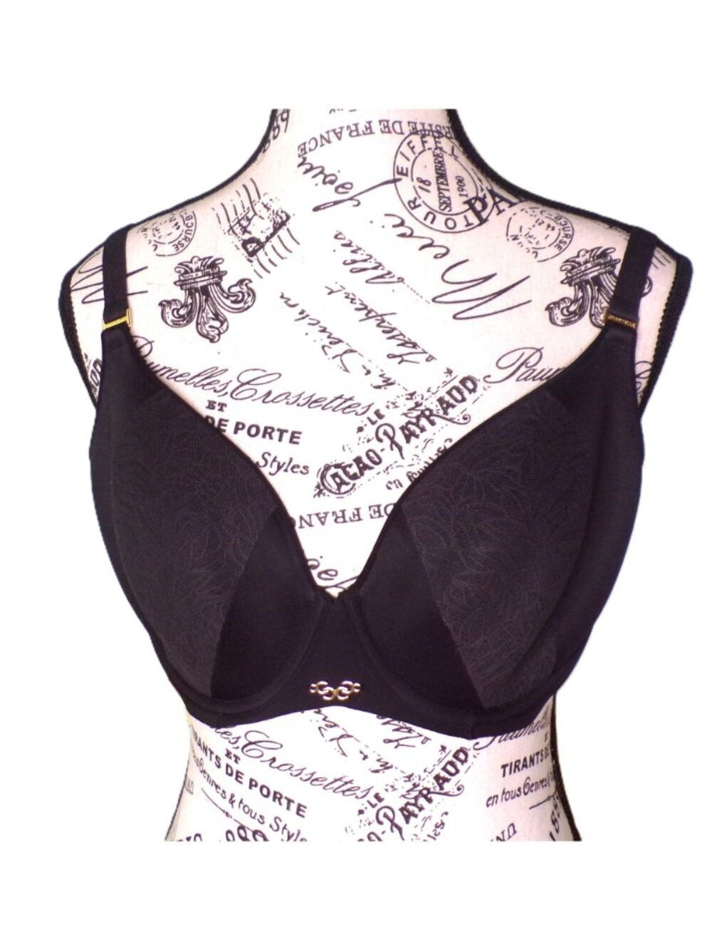 🆕CHANTELLE Pure Lace Lightweight Underwire T-Shirt Bra 34DD Black #C18IN3-011 - Picture 6 of 10